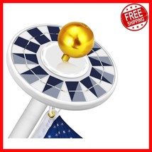 Super Bright Solar Flag Pole Light with 12 Solar Panels for 15-25ft Outd... - $760.03 MXN