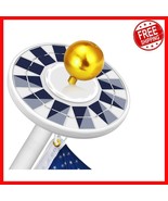 Super Bright Solar Flag Pole Light with 12 Solar Panels for 15-25ft Outd... - $750.10 MXN