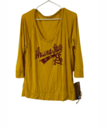 Original Retro Brand Women&#39;s Arizona State Sun Devils V-Neck Shirt-Yello... - $31.22 CAD