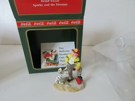 Coca Cola Brand 64320 Town Square Village Accessory Holiday Sparky & The Fireman - $8.79