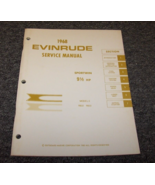 1968 Evinrude 9.5 9 1/2 HP Sportwin Hors-Bord Moteur Atelier Service Rép... - $134.81 CAD