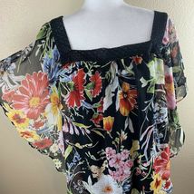 Women&#39;s 2X Floral Sheer Overlay and Camisole Blouse NWT ALYX - $24.99