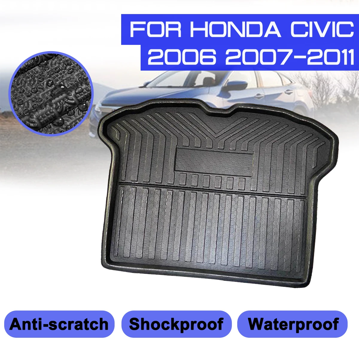 Car Carpet Rear Trunk Anti-mud Cover For Honda Civic 2006 2007 2008 2009... - $48.87