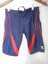 Tyr Durafast Men&#39;s Swimsuit Red Blue Sz 32 - $15.99