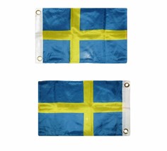 12X18 12&quot;X18&quot; Country Of Sweden Boat Motorcycle Flag Brass Grommets Fade Proof - £13.58 GBP