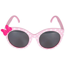 Disney Minnie Mouse Bright Polka Dot Kid&#39;s Sunglasses with Bow Pink - £15.78 GBP