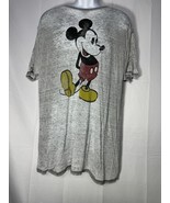 Men’s Disney Mickey Mouse grey t-shirt, lightweight sheer design-Sz XL - £7.47 GBP