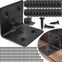 26PCS Black L Brackets for Wood with 156PCS Screws - $30.48