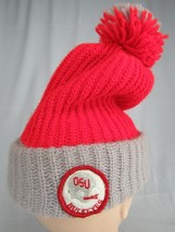 Vtg Ohio State Buckeyes Embroidered OSU Pom Pom Knit Beanie Winter Hat Toboggan - $20.56