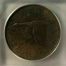 1967 Canadian Silver Dollar $1 Coin, Graded ICG - MS64 (Free Worldwide Shipping) - £35.57 GBP