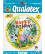 Birthday Jungle Friends  Mylar Foil Balloon by Qualatex 18&quot; - $4.94