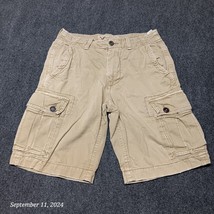 American Eagle Cargo Shorts Men 28 Tan Khaki Classic Length Prep Casual - $17.05