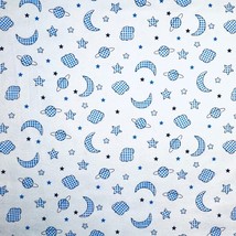 Moon Stars and Planets Flannel Fabric by Blank Textiles BTR-F.3784 Baby Nursery - £5.61 GBP+
