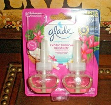 (2) Glade Plugins Scented Oil Refills Exotic Tropical Blossoms W Essential Oils - £6.05 GBP