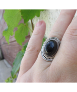 Sale, Beautiful Black Onyx Ring, 925 Silver, Size 8.25 US - €24,15 EUR