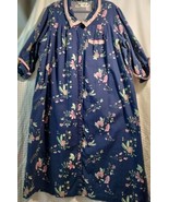 Vintage MODELS COAT Women’s Front Snap Several Pockets Blue Pink Flowers - £21.71 GBP
