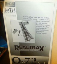 Mth Trains Instruction Booklet -RAIL KING- Real Trax 0-72 Switch - M33 - £6.49 GBP