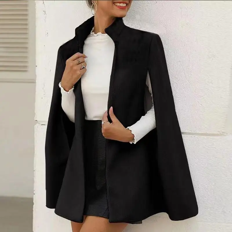   Lady Woolen Casual Elegant Sleeveless Loose Coat Women Outerwear Winter Chic B - £160.45 GBP