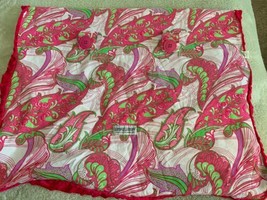 Carseat Canopy Girls Pink White Purple Paisley Flowers Minky Fleece Cover - £13.54 GBP