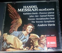 Messiah Highlights [Audio CD] Kathleen Battle; Florence Quivar; Samuel Ramey; An - £11.80 GBP