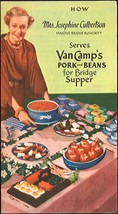 Van Camp&#39;s Pork and Beans Brochure Featuring Mrs. Josephine Culbertson - £4.68 GBP