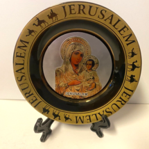 Virgin Mary with Child Ceramic Plate 4.75 Diam., New from Jerusalem - £15.49 GBP