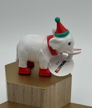 Christmas White Elephant Figure In A Hat And Shoes Ankyo - $6.35