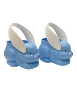 1995 Empire Bunny Rabbit Blue Easter Candy Basket Blow Mold Plastic Lot ... - $38.02