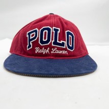 POLO RALPH LAUREN Men&#39;s Logo Twill Flat Bill Baseball Ball Cap Hat, WINE... - £50.20 GBP