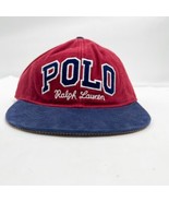 POLO RALPH LAUREN Men&#39;s Logo Twill Flat Bill Baseball Ball Cap Hat, WINE... - $86.29 CAD