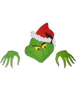Grinch Fence Peeper Cute Christmas Decorations Outdoor Funny Fence Yard ... - $20.99