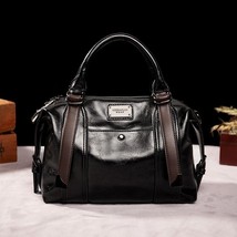 Retro Women Handbag  New Large Capacity Pu Leather Bag Fashion Solid Color Porta - £59.57 GBP