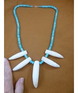 (G157-80) big up to 3-3/8" GATOR T**TH turquoise 26" Necklace Alligator ... - €375,42 EUR (G157-80) big up to 3-3/8" GATOR T**TH turquoise 26" Necklace Alligator ... - €375,42 EUR