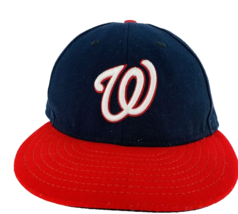 Washington Nationals New Era 9Fifty Blue Red Logo On Field Hat Cap MLB 7... - $34.99