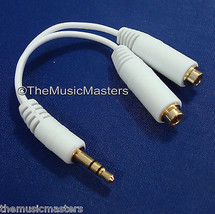 3.5mm Stereo Headphone Male to 2 Female 1-2 Y Splitter Audio Adapter Cable VWLTW - $9.49