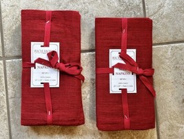 Rich Home 8 Red Napkins 100% Cotton NEW - £34.17 GBP