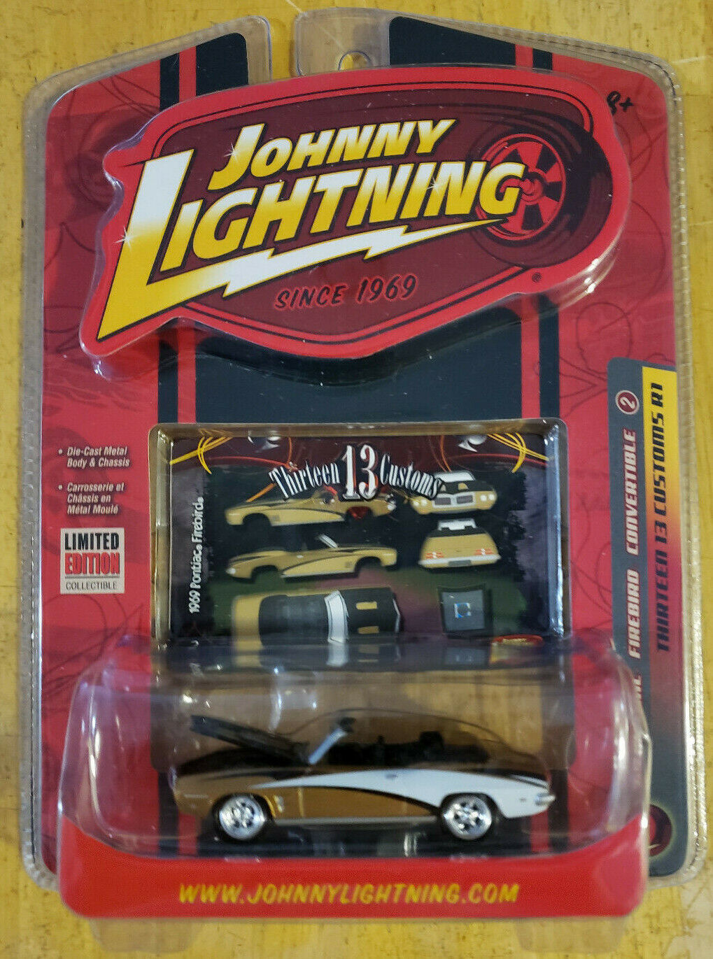 Primary image for Johnny Lightning Thirteen 13 Customs 1969 Pontiac Firebird Convertible