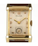 Bulova 14k Yellow Gold Men&#39;s Vintage Hand-Winding Dress Watch 7AK - €1.406,02 EUR
