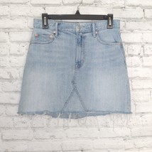 Gap Denim Skirt Womens 27 Blue Light Wash Cut Off Casual Jean Skirt - $16.98