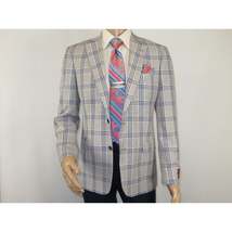 Men Sport Coat by Berlusconi Turkey Italian Wool Super 180's #671-13 Gray Blue image 2