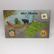 Greetings From West Virginia The Friendly Mountain State Vtg Postcard - £5.43 GBP