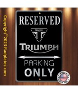 Triumph Parking 8&quot;x12&quot; Brushed Aluminum and translucent Classy Black sign - £15.61 GBP