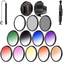 Opteka 52mm 9PC Grad Color + 3PC Filter Kit for Olympus M.Zuiko ED 9-18m... - £58.22 GBP