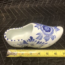 Vintage Delfts Blauw Delfts Blue Handpainted Shoe Clog Planter-Flower Pattern - £6.33 GBP