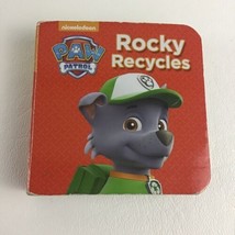 Paw Patrol Rocky Figure Recycle Truck Vehicle with Board Book Lot Spin Master - $23.71