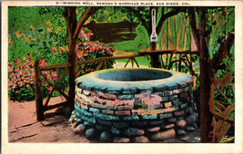 Vtg Postcard California San Diego Wishing Well Ramona&#39;s Marriage Place Old Town - £4.42 GBP