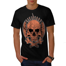 Wellcoda Living Life Biker Skull Mens T-shirt, Biker Graphic Design Printed Tee - £14.63 GBP+