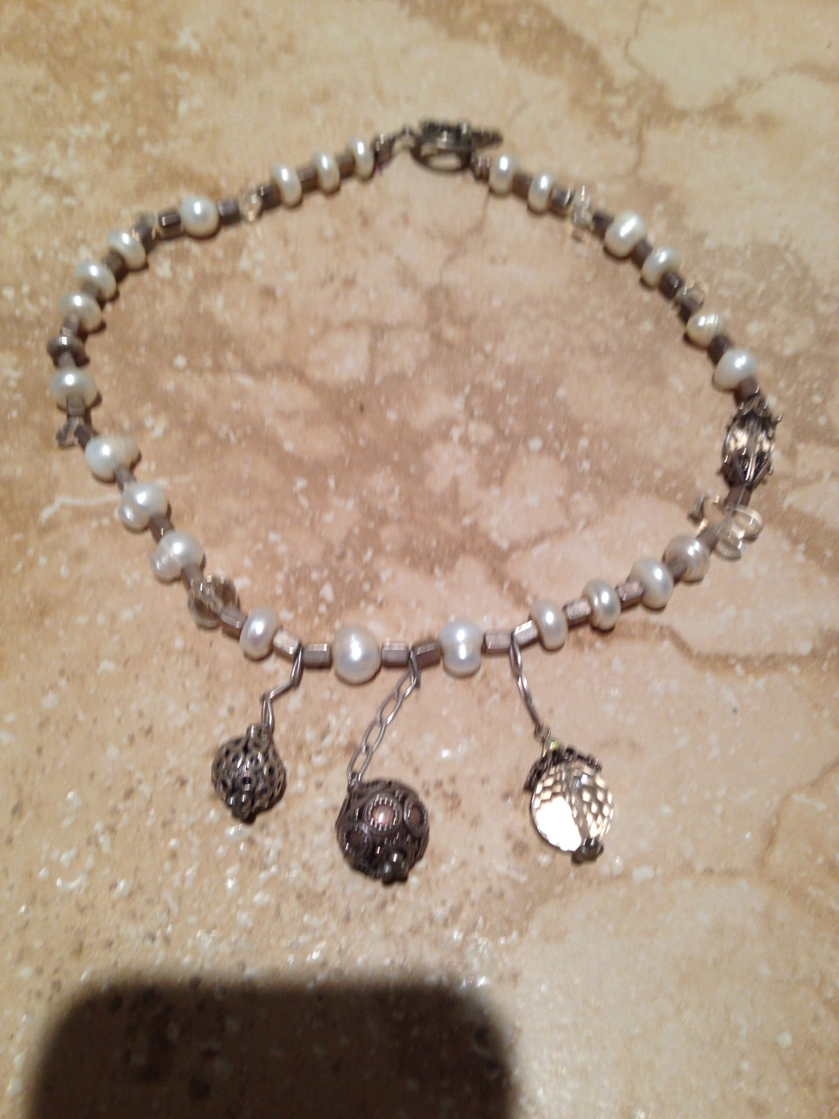 dramatic beaded three drop necklace - $24.99