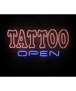 Brand New Handmade Tattoo Open Beer Bar Neon Light Sign 16&quot;x 14&quot; [High Q... - £110.78 GBP
