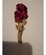 Vintage Red Long Stem Roses Bouquet Stems MEN’s Tie or Lapel Pin 3D DM 97 - £23.11 GBP